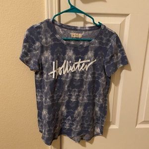 Hollister Blue/White Tie Dye T-Shirt